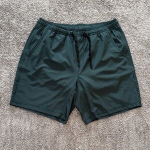 Kenneth Cole Olive Green Athletic Shorts with Grey Lining